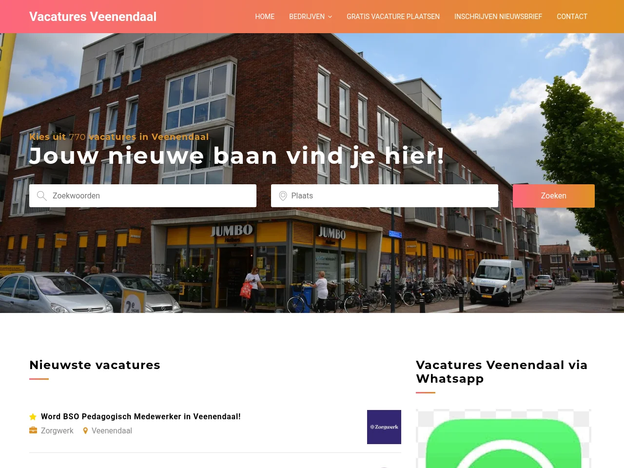 Vacatures Veenendaal screenshot Vacatures Veenendaal website screenshot