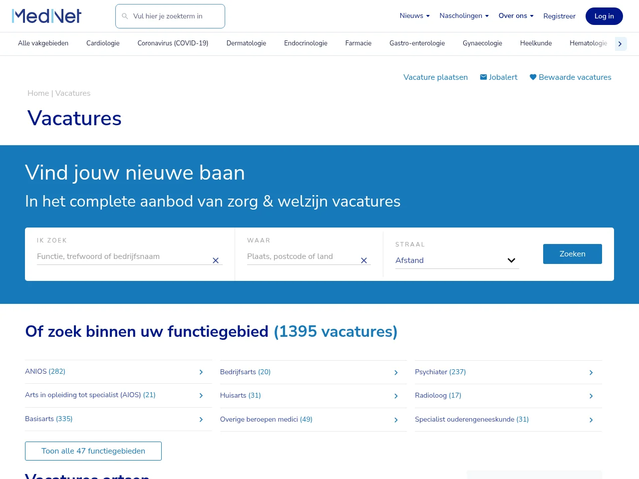 MedNet website screenshot