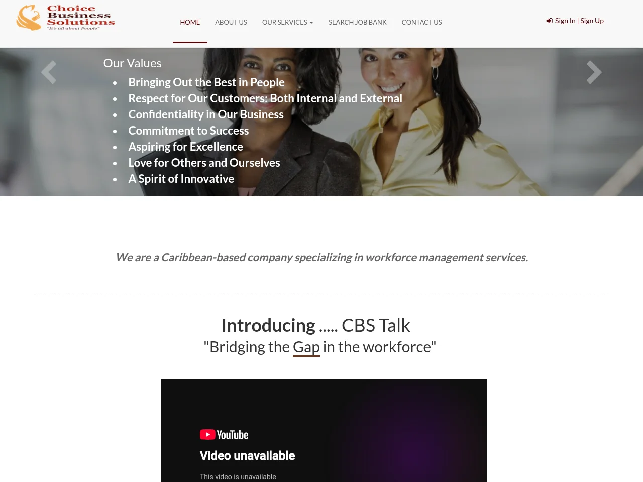 Choice Business Solutions eRecruit screenshot Choice Business Solutions eRecruit website screenshot