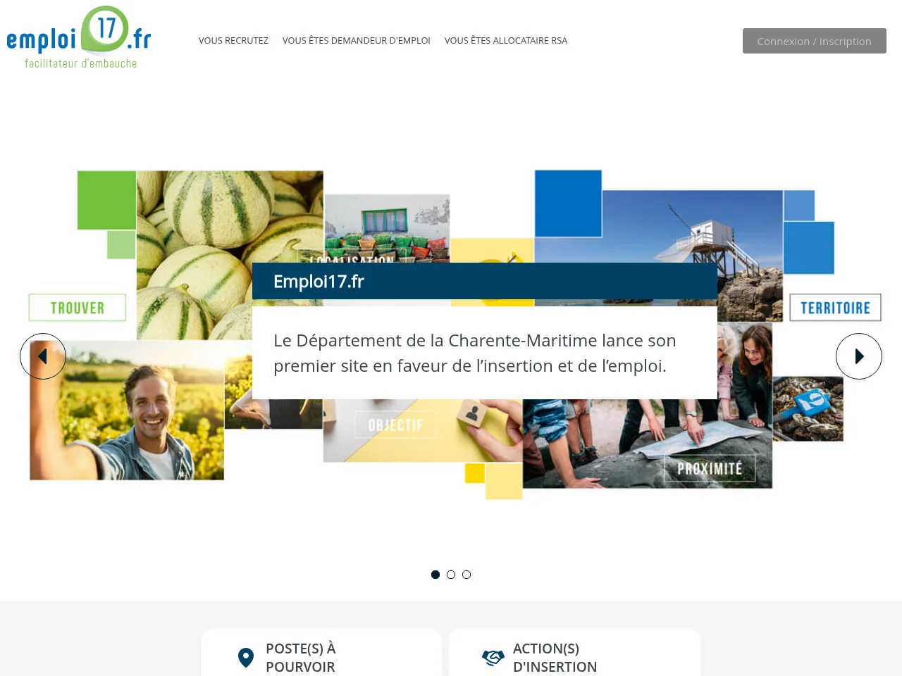 Emploi17 website screenshot