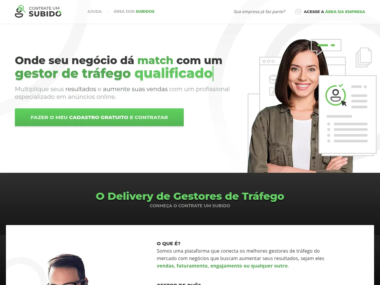 Contrate um Subido screenshot Contrate um Subido website screenshot