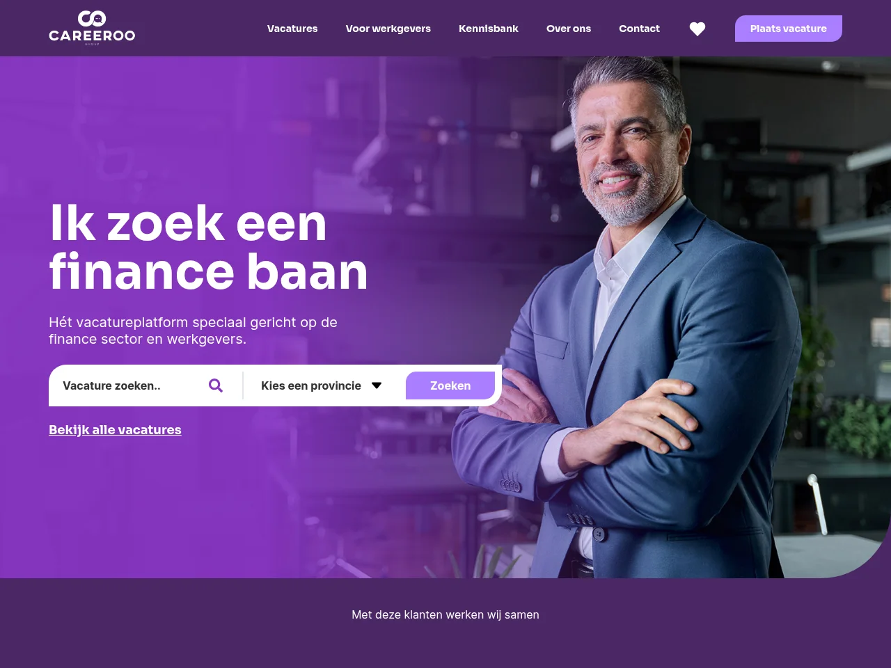 Ik zoek een finance baan screenshot Ik zoek een finance baan website screenshot