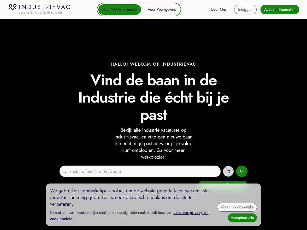 Industrievac screenshot Industrievac website screenshot