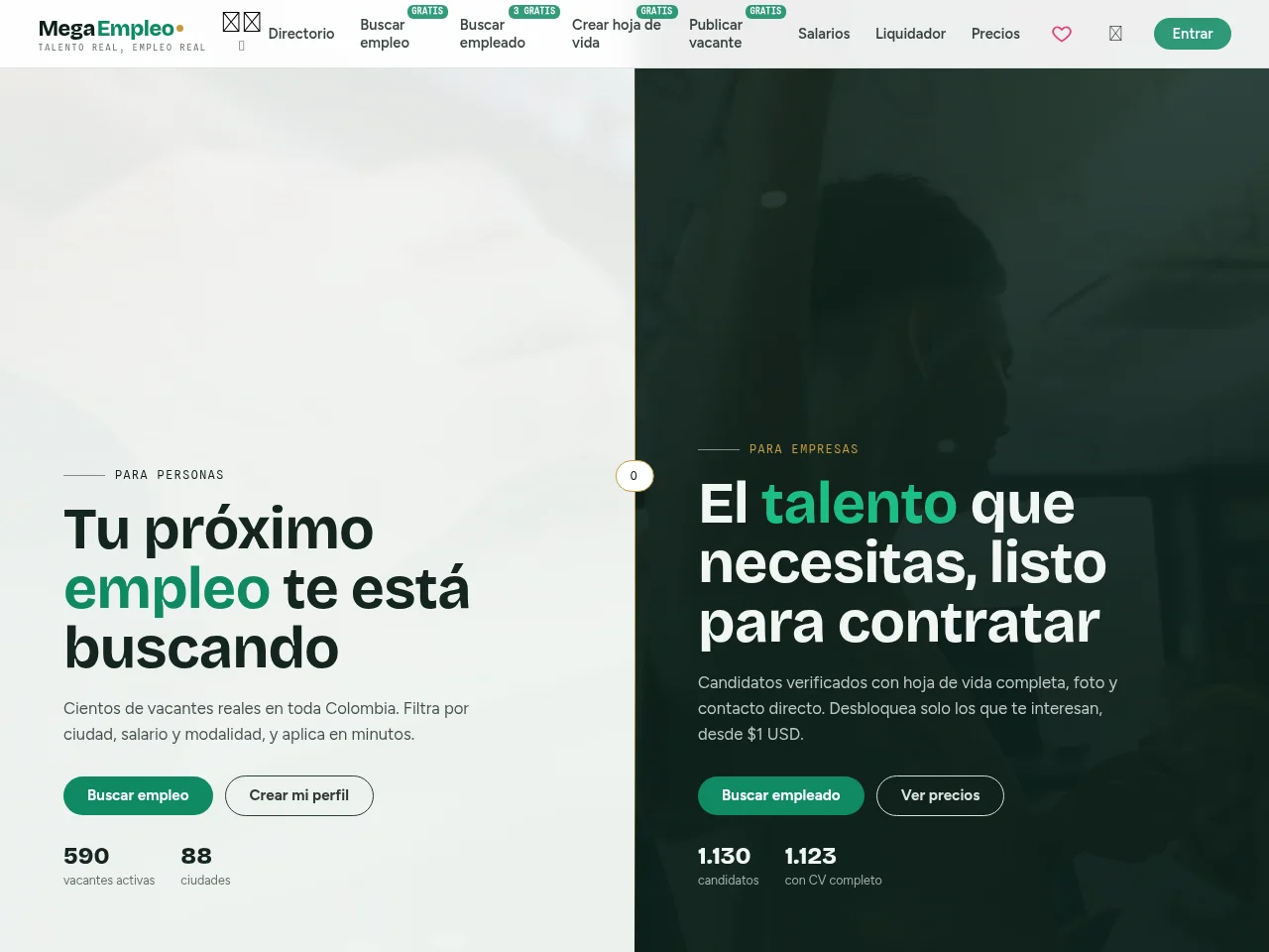 MegaEmpleo website screenshot