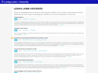 ledigajobbvasteras screenshot preview