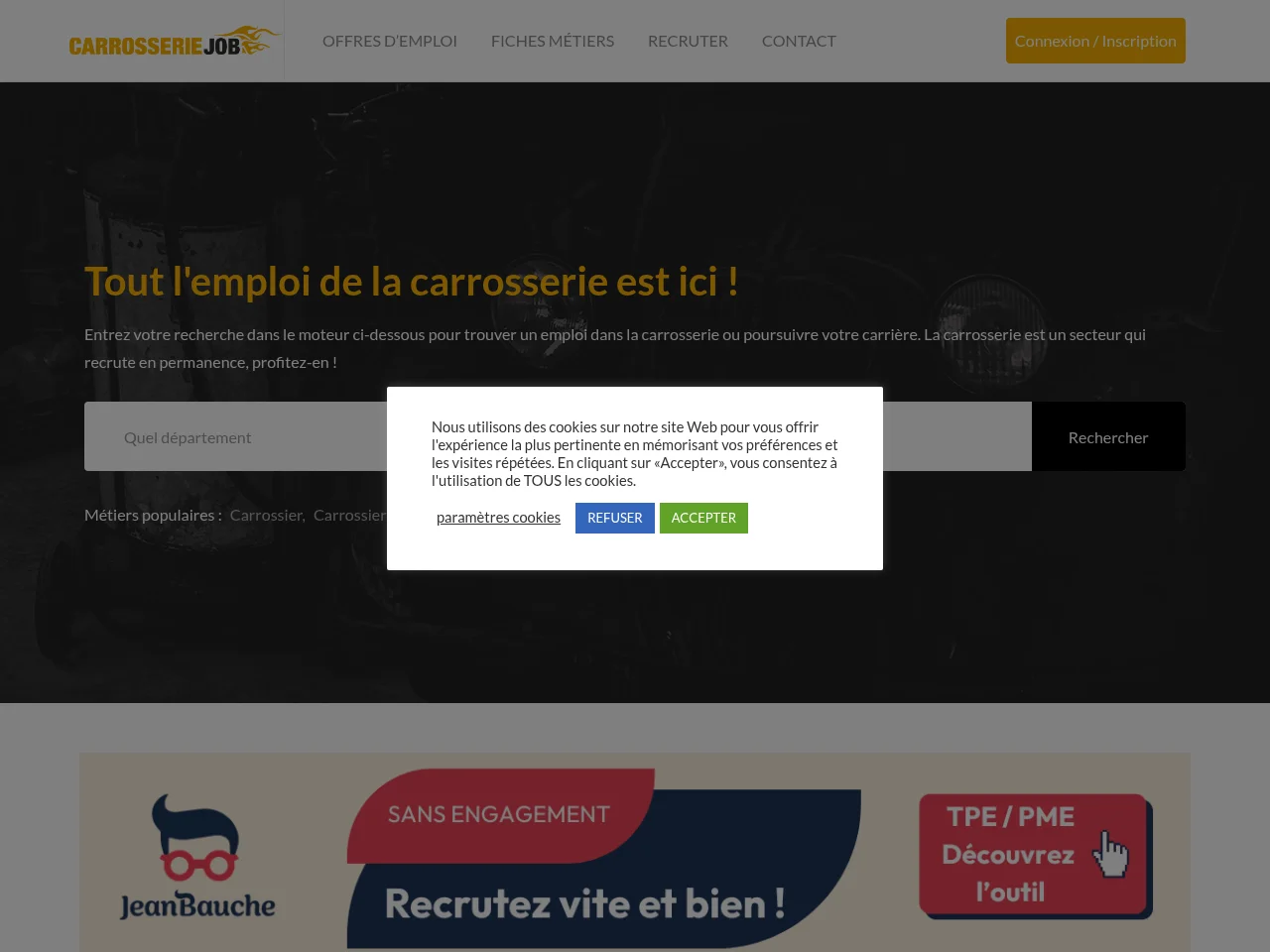Carrosseriejob screenshot Carrosseriejob website screenshot