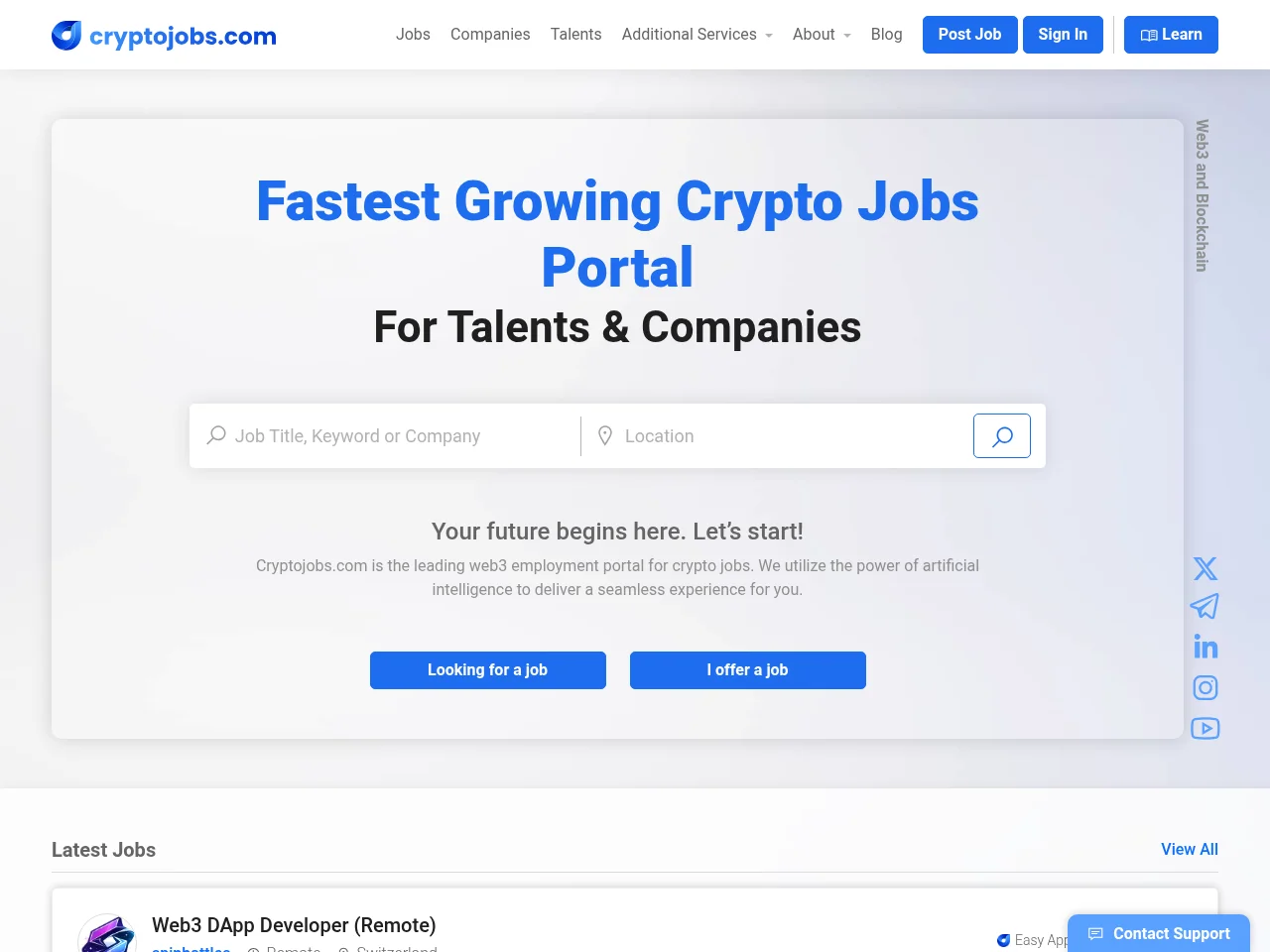 cryptojobs screenshot cryptojobs website screenshot
