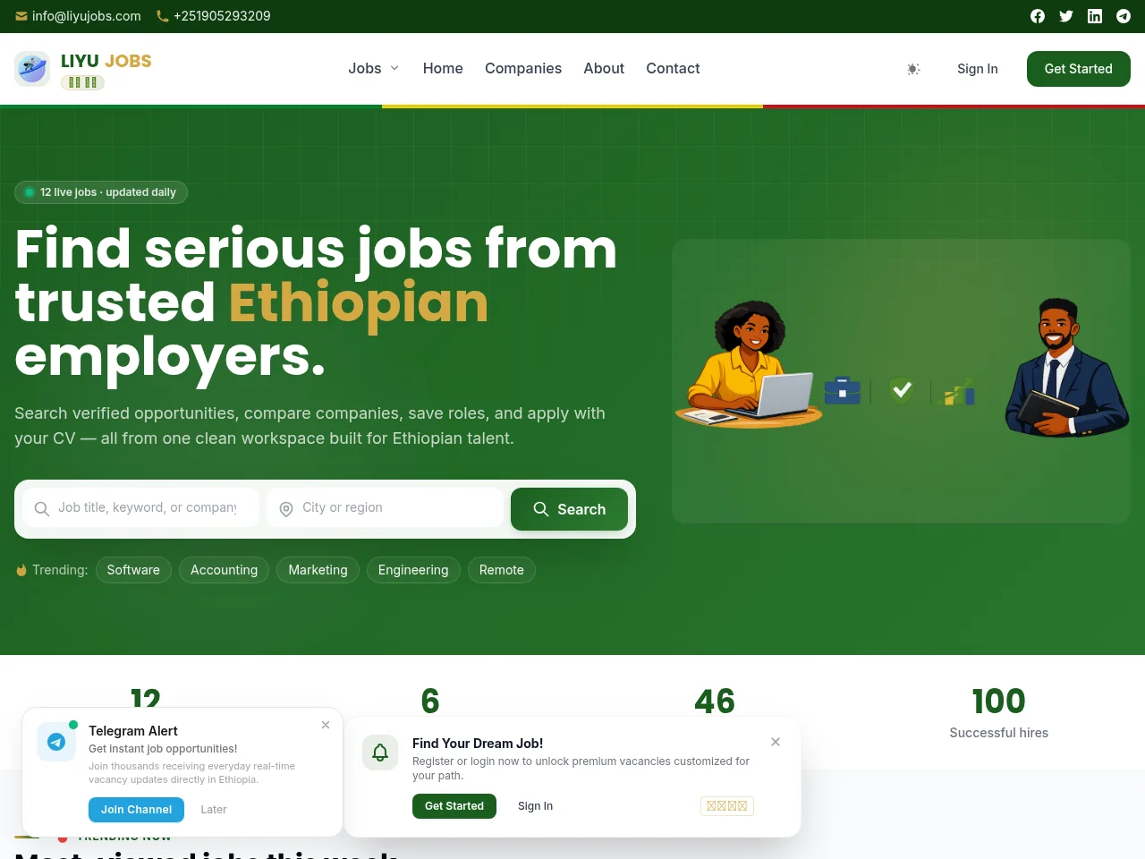 LIYU JOBS screenshot LIYU JOBS website screenshot