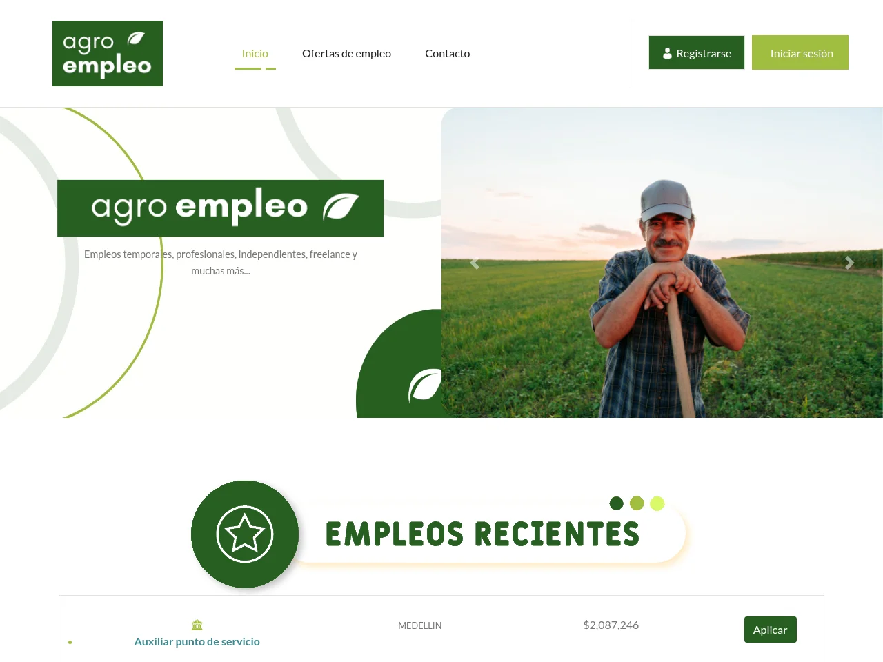 Agro Empleo screenshot Agro Empleo website screenshot