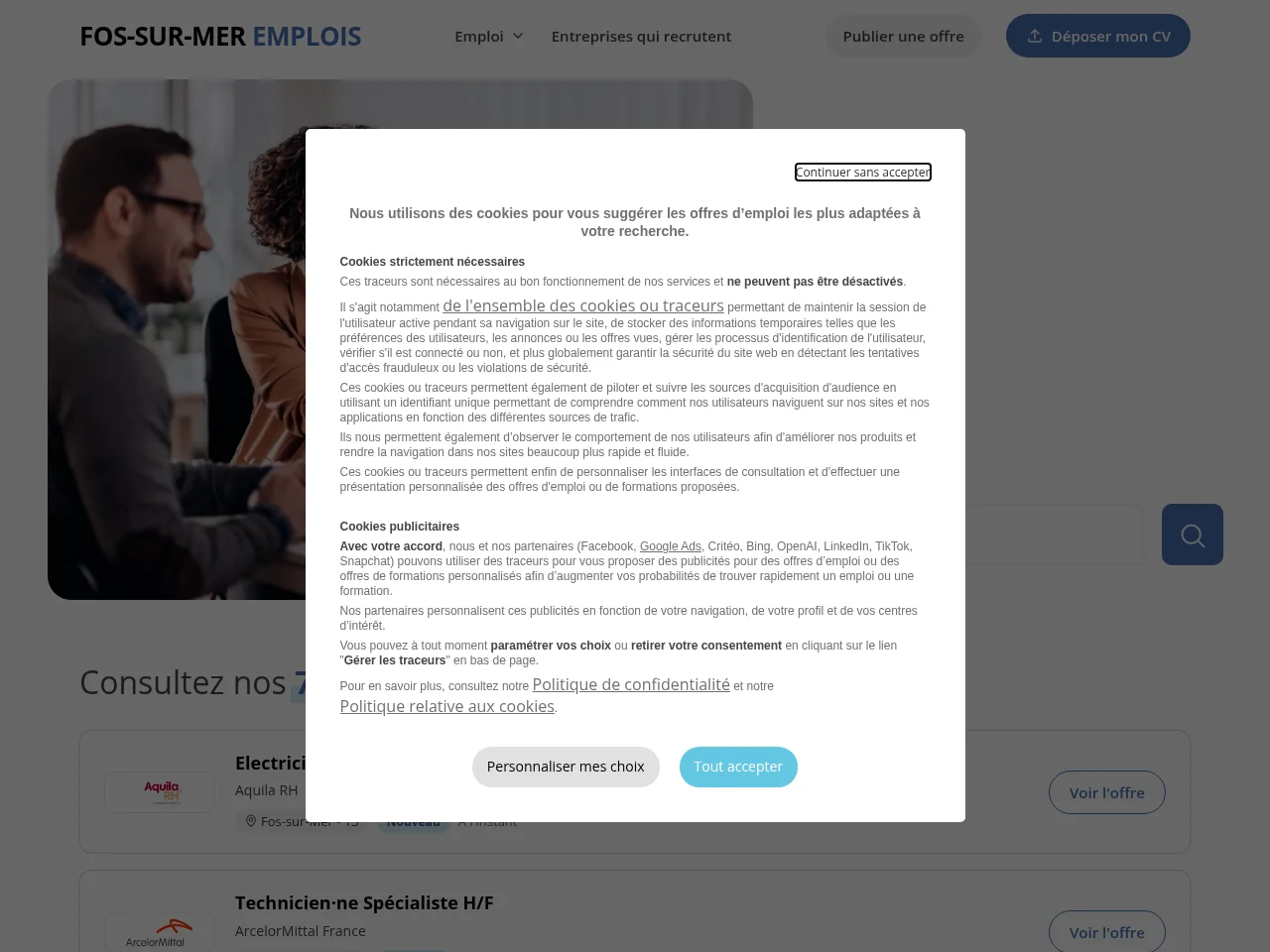 Fos-sur-Mer Emplois screenshot Fos-sur-Mer Emplois website screenshot