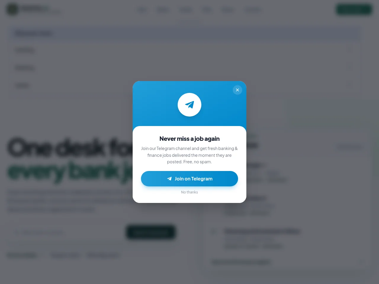 BankJobs screenshot BankJobs website screenshot