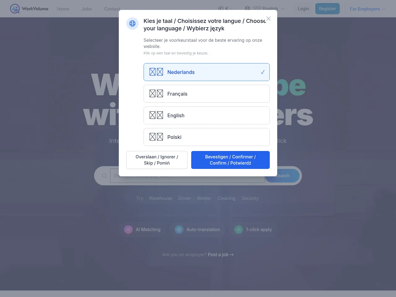 Work-Volume website screenshot