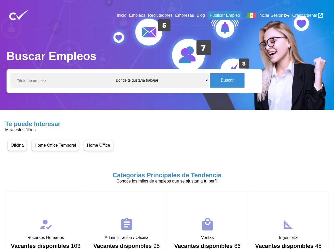 CVJOBS website screenshot