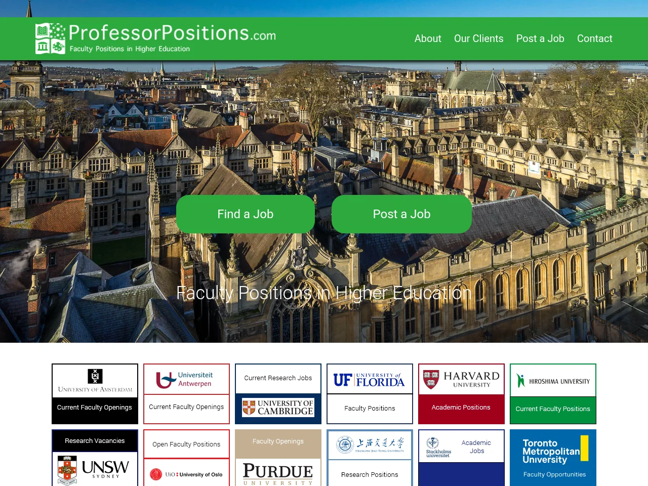 Professorpositions screenshot Professorpositions website screenshot