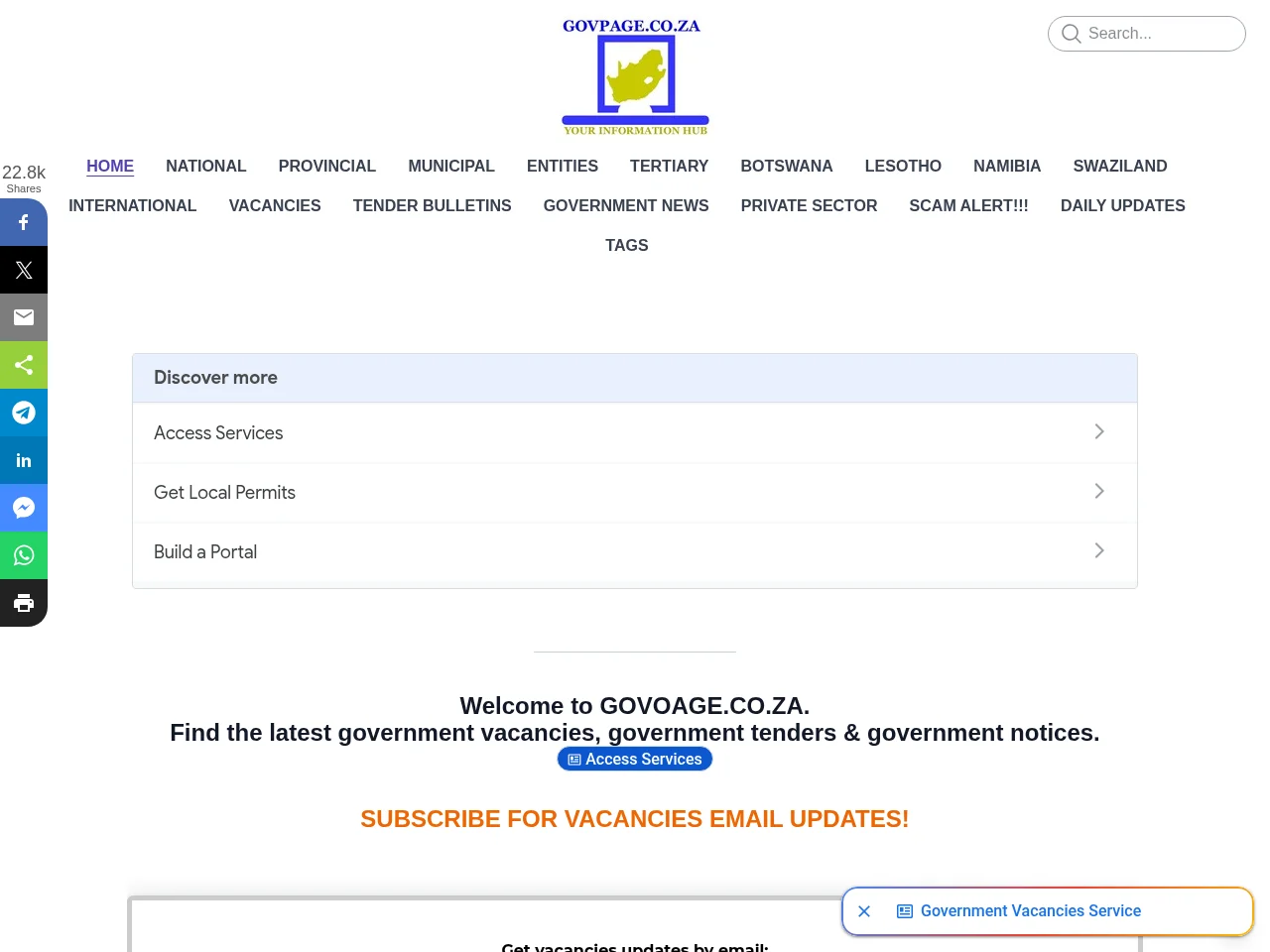 GovPage screenshot GovPage website screenshot