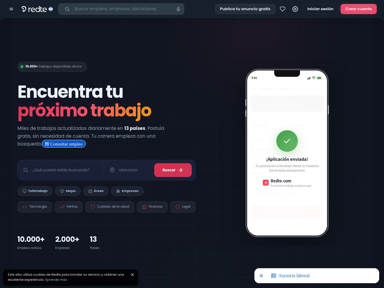 REDTE screenshot REDTE website screenshot