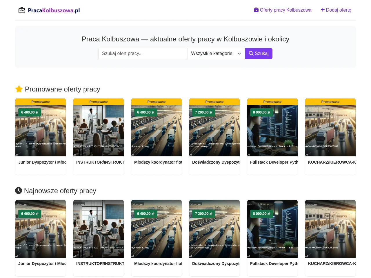 Praca Kolbuszowa website screenshot