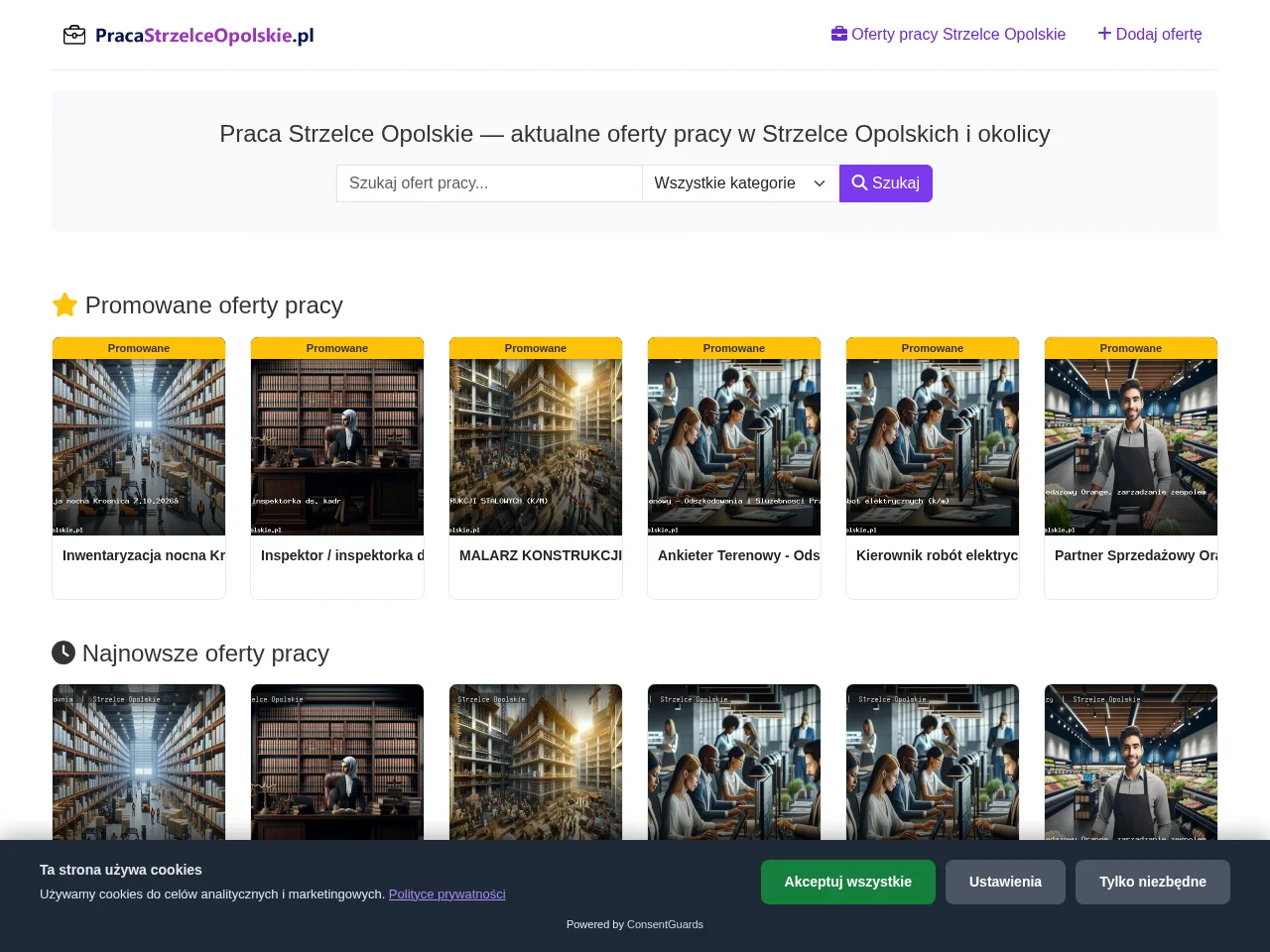 Praca Strzelce Opolskie screenshot Praca Strzelce Opolskie website screenshot