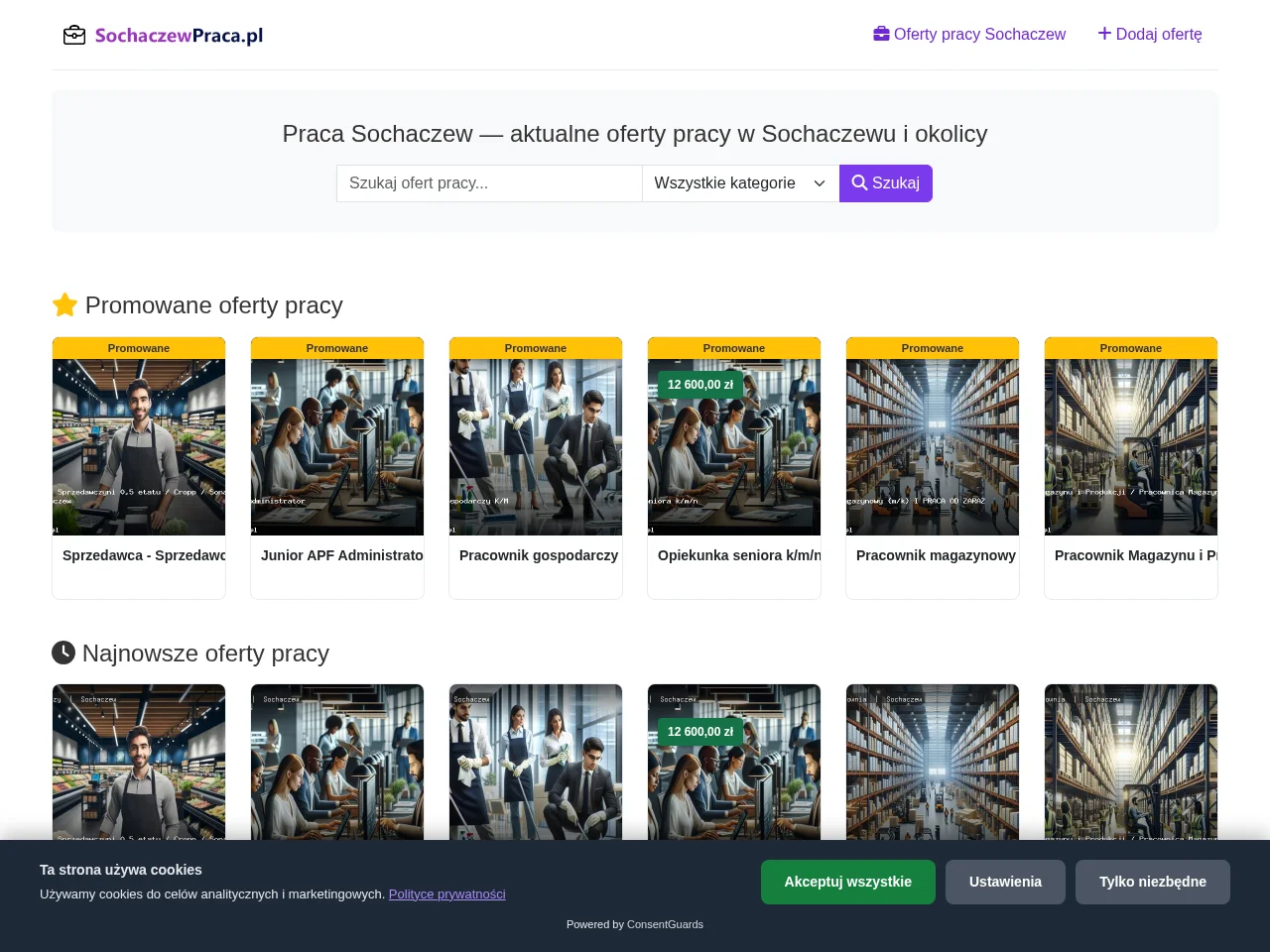 Sochaczew Praca website screenshot