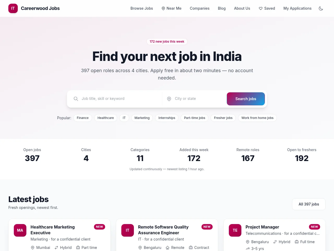 Careerwood Jobs screenshot Careerwood Jobs website screenshot