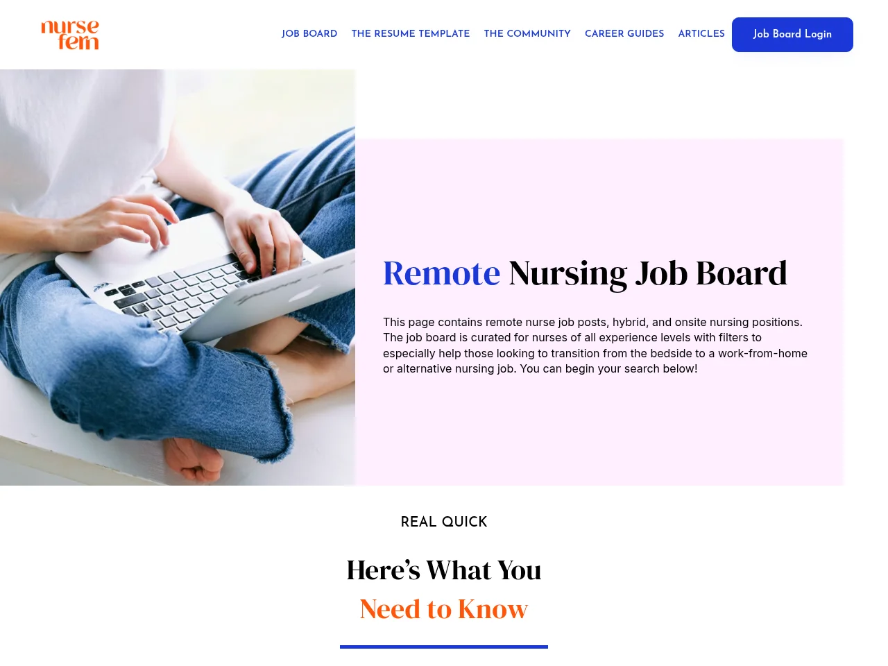 Nurse Fern website screenshot