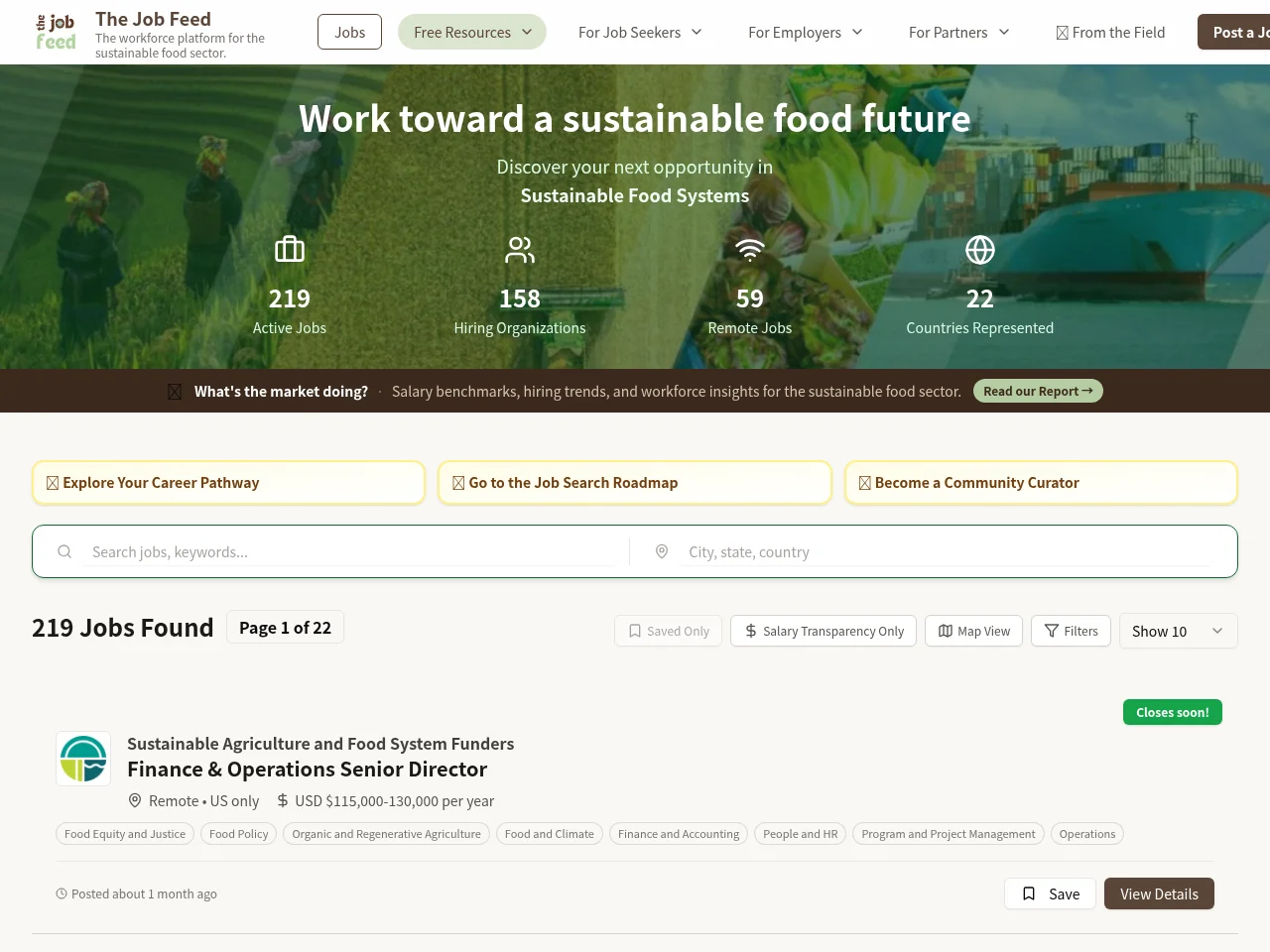 The Job Feed screenshot The Job Feed website screenshot