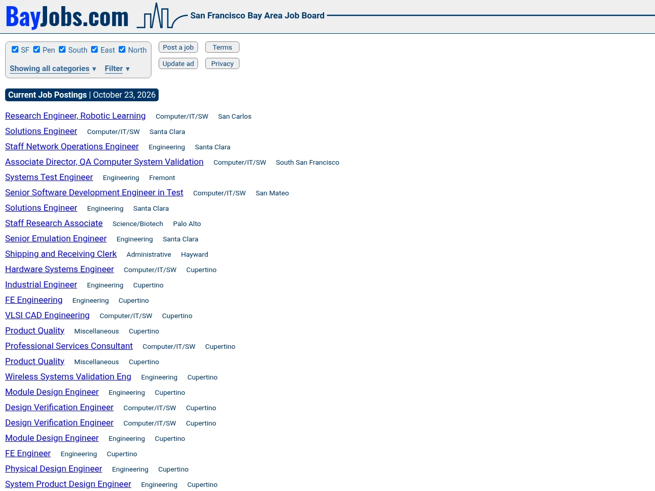 BayJobs website screenshot
