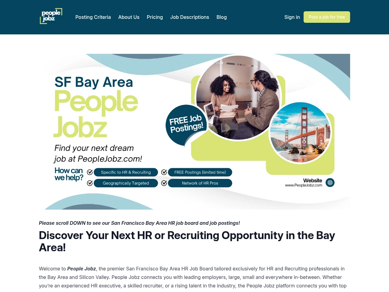 People Jobz website screenshot