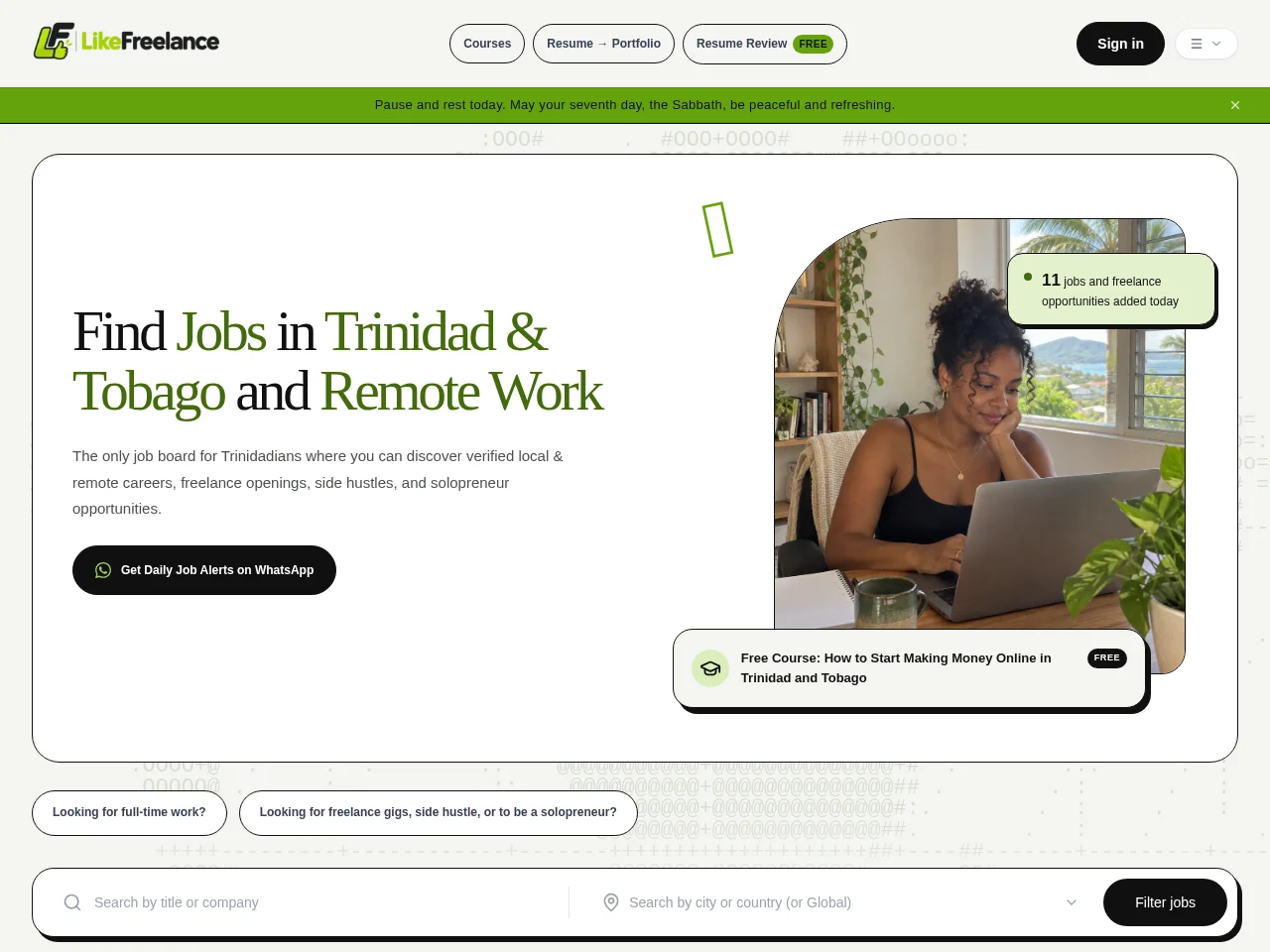 LikeFreelance website screenshot