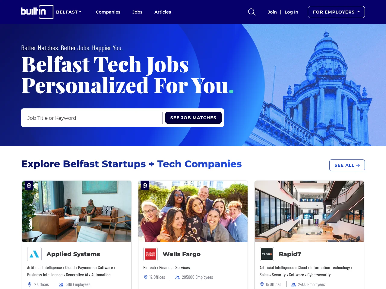 Built In Belfast screenshot Built In Belfast website screenshot