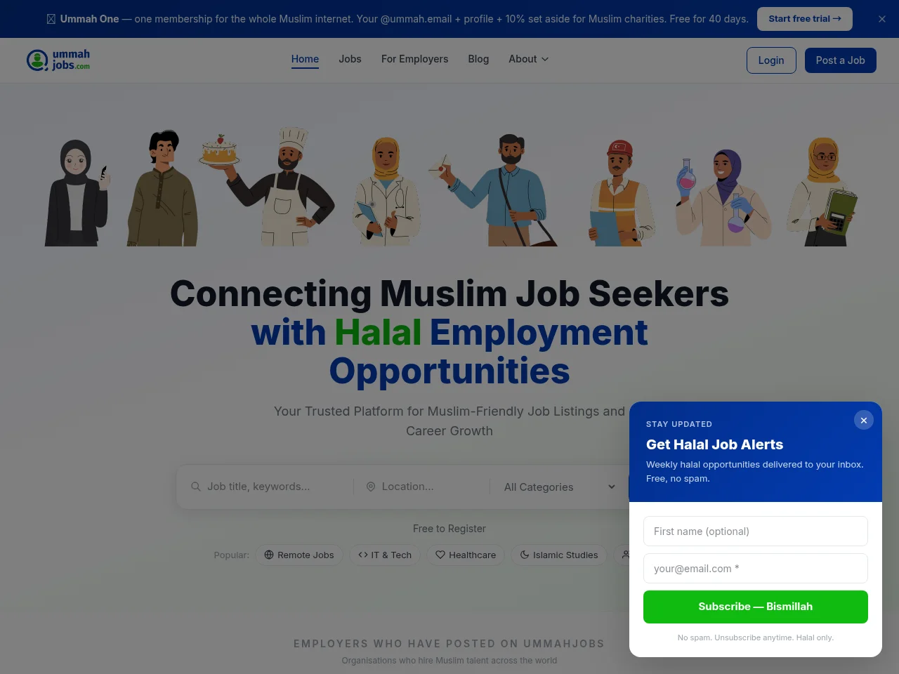 UmmahJobs screenshot UmmahJobs website screenshot