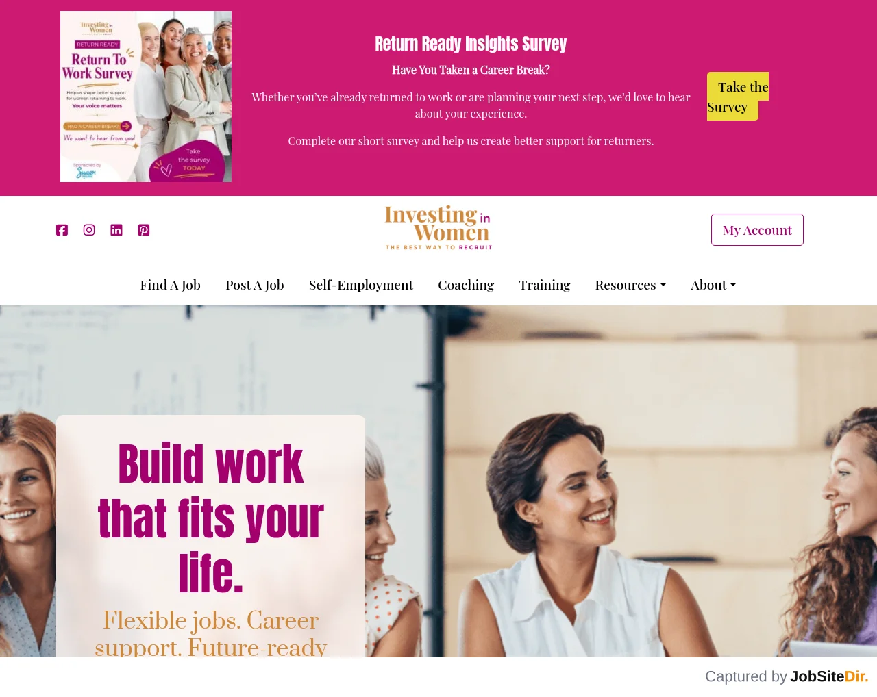Investing in Women website screenshot