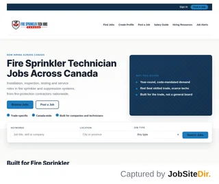 Fire Sprinkler Technician Jobs Canada screenshot preview
