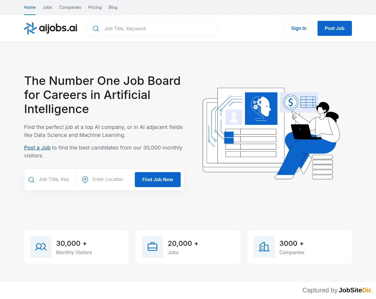 AI Jobs website screenshot