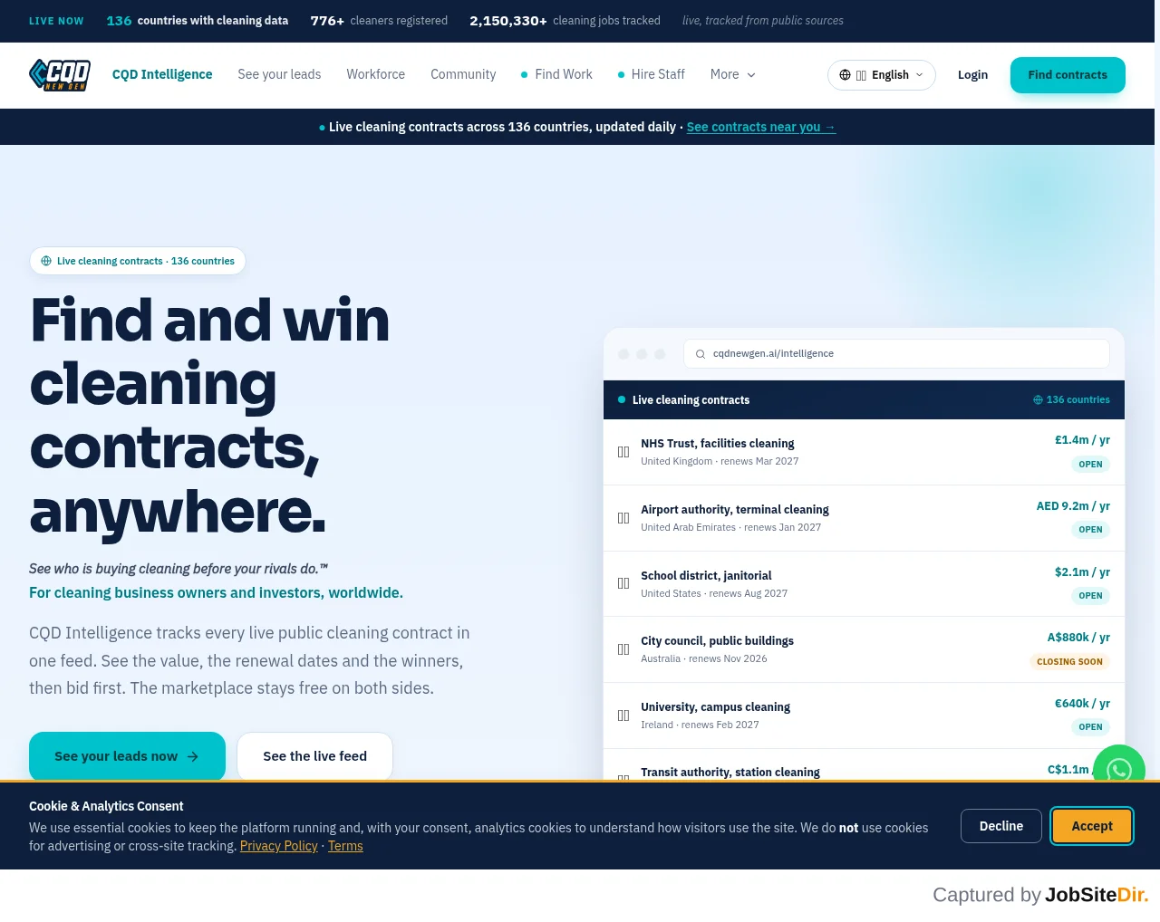 CQD New Gen website screenshot