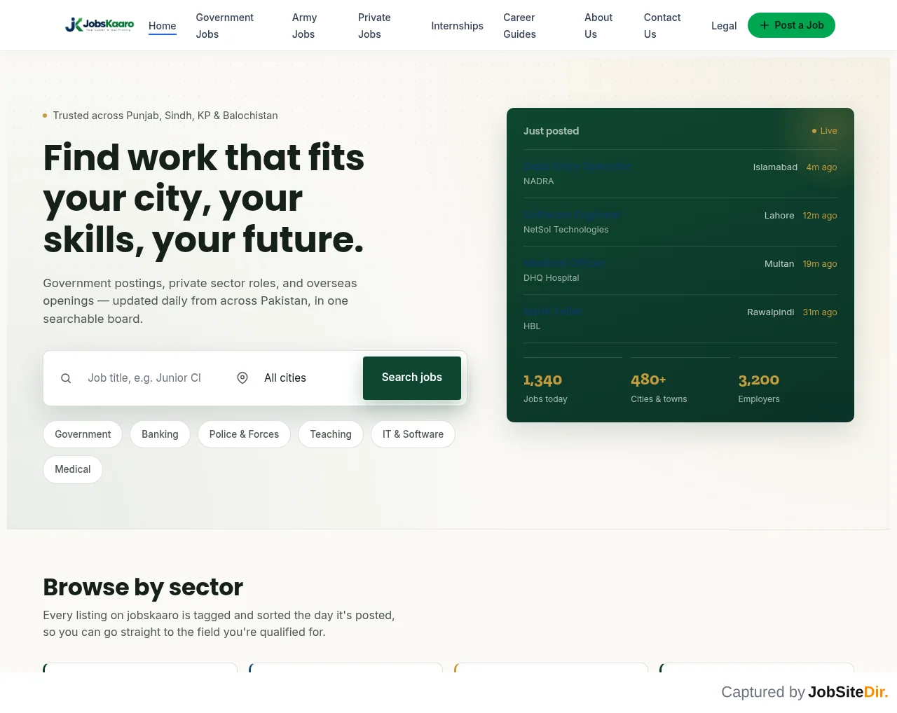 JobsKaaro screenshot JobsKaaro website screenshot
