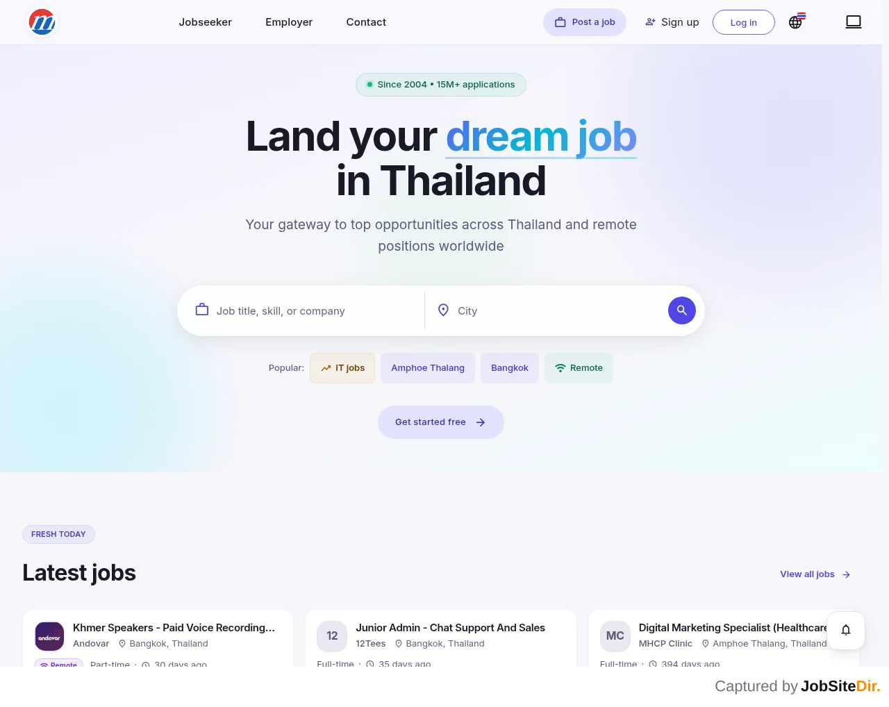 Mustakbil Thailand screenshot Mustakbil Thailand website screenshot