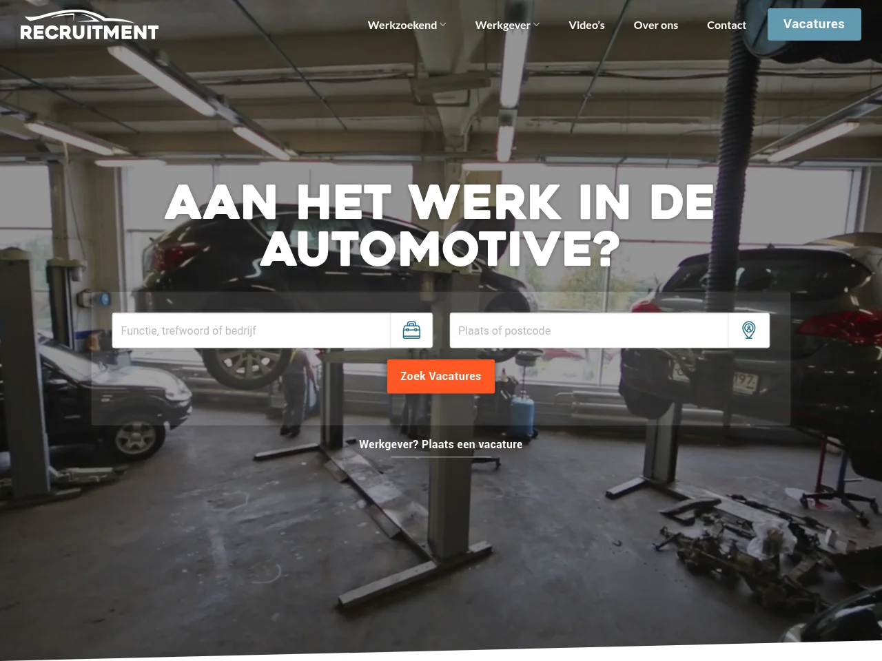 Automotive Recruitment website screenshot