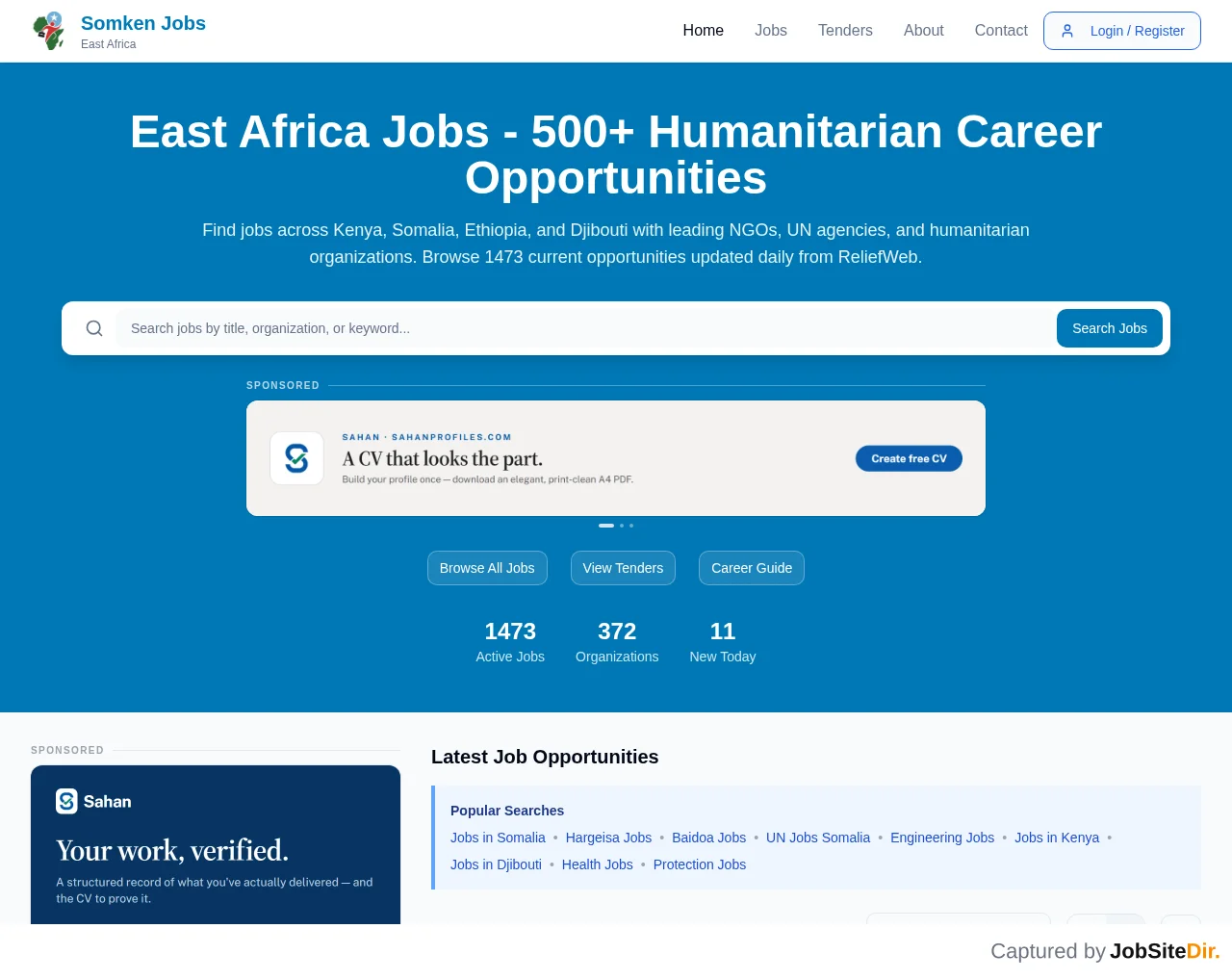 Somken Jobs website screenshot