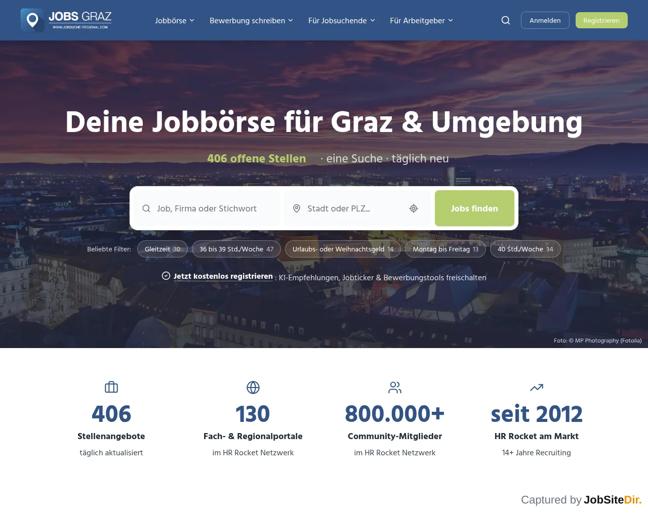 Jobs Graz screenshot Jobs Graz website screenshot