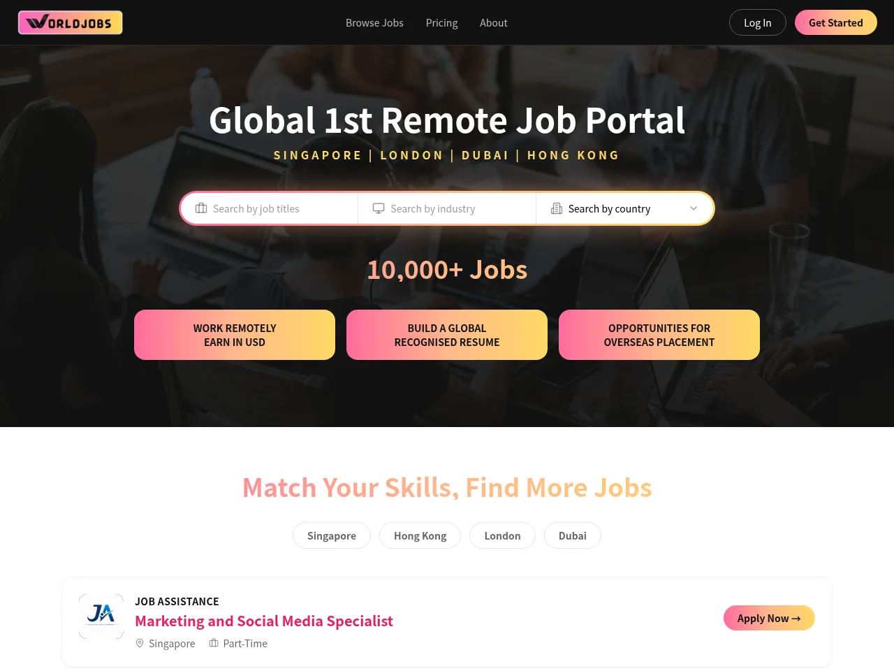 WorldJobs Connect screenshot WorldJobs Connect website screenshot