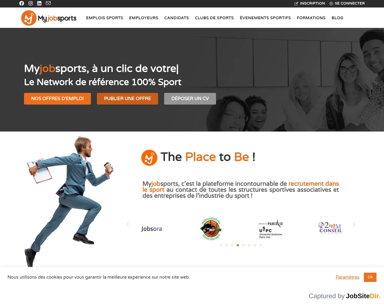 Myjobsports screenshot Myjobsports website screenshot