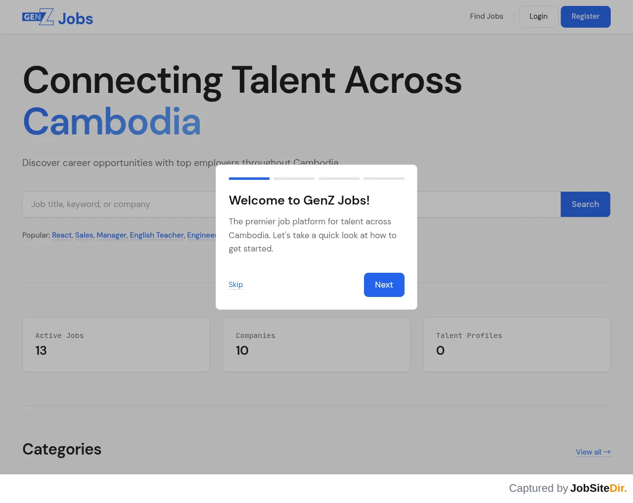 GenZ Jobs screenshot GenZ Jobs website screenshot