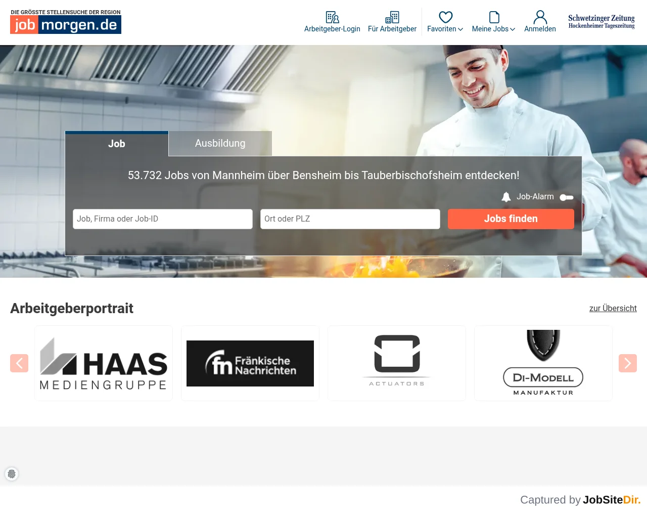 Jobmorgen screenshot Jobmorgen website screenshot
