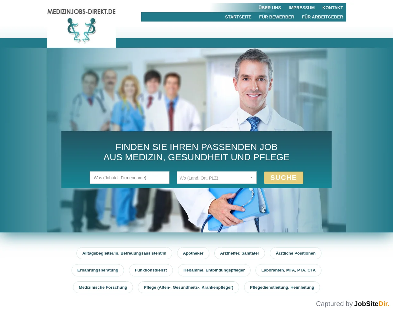 Medizinjobs-direkt website screenshot