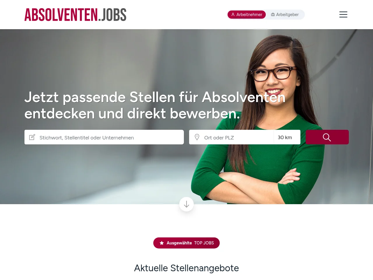 ABSOLVENTEN screenshot ABSOLVENTEN website screenshot