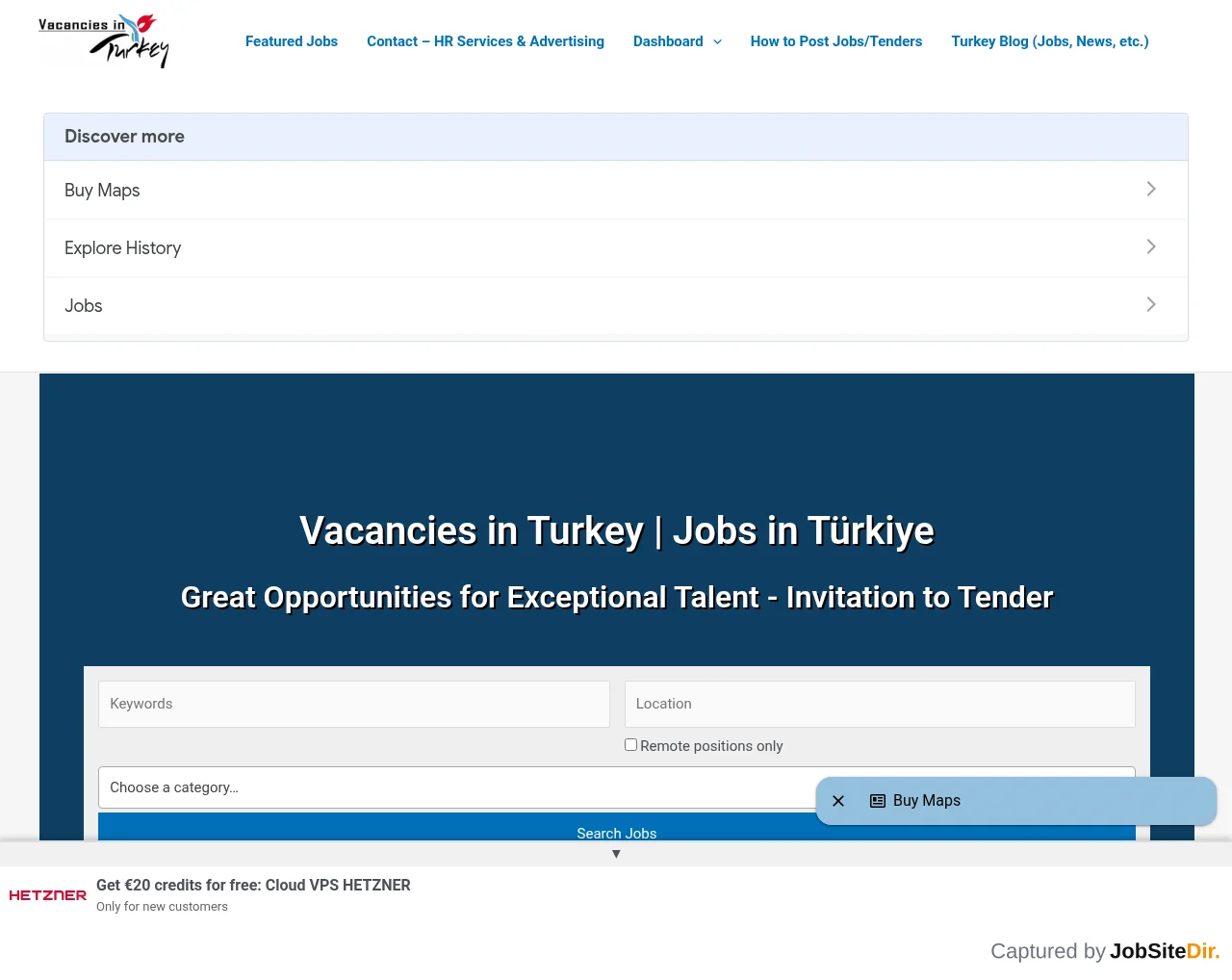 Vacancies in Turkey screenshot Vacancies in Turkey website screenshot