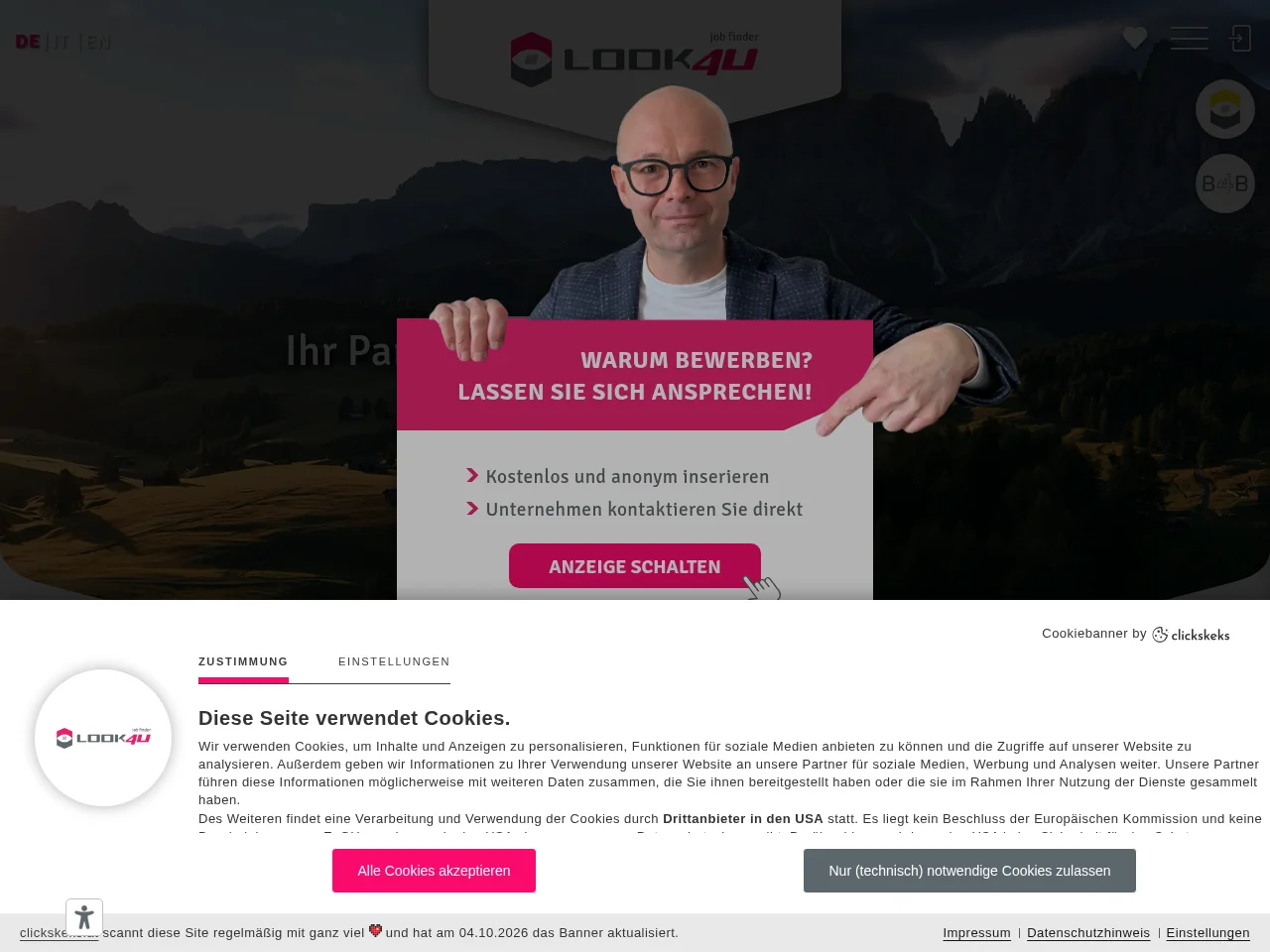 job-finder website screenshot