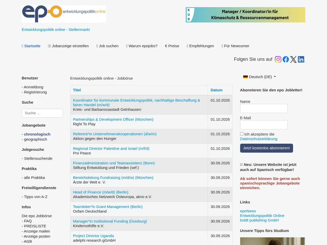 epojobs screenshot epojobs website screenshot