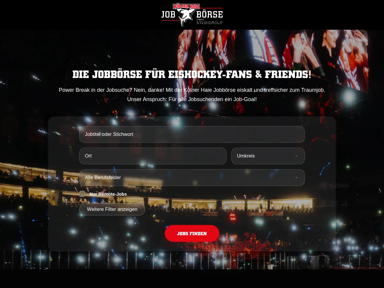 Kölner Haie Jobbörse screenshot Kölner Haie Jobbörse website screenshot